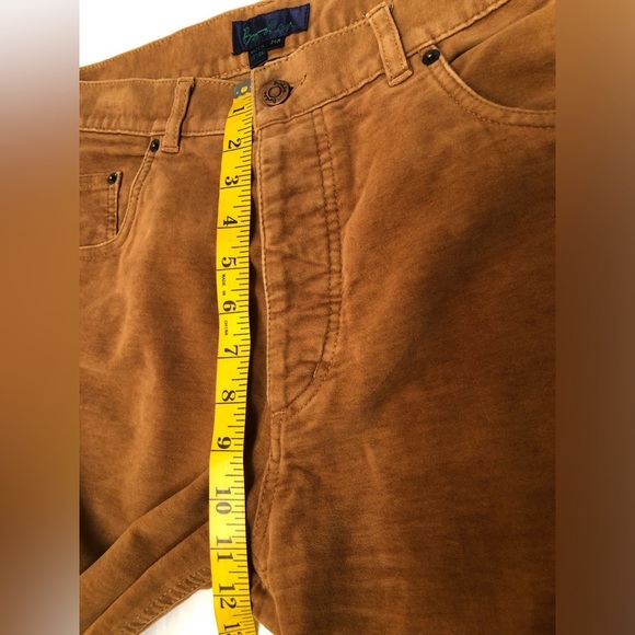 Boden Velour Velvet Trouser Pants Brown Buttonfly Womens Size 34 R - Picture 11 of 16